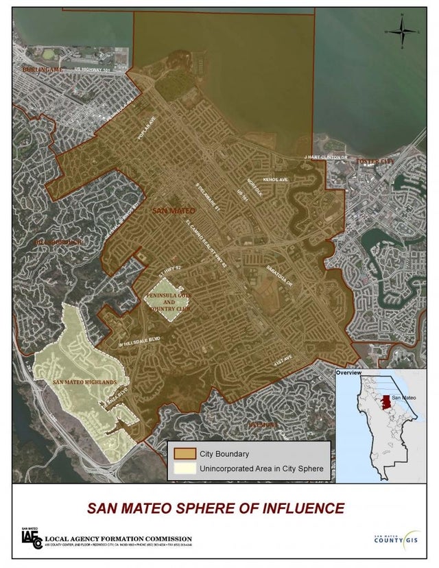 San Mateo City Of County Of San Mateo CA San Mateo SOI Aerial 